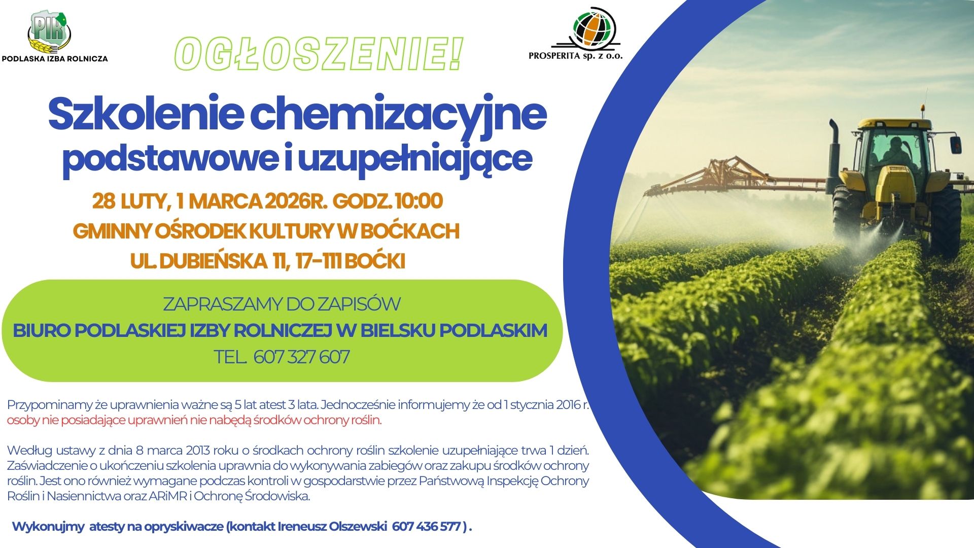 Szkolenie chemizacyjne